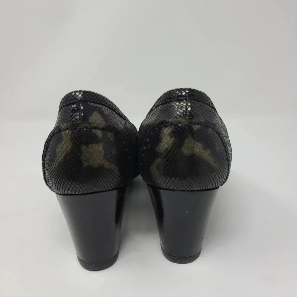 Stuart Weitzman Camouflage Print Loafer Heels 7.5 - Picture 7 of 9